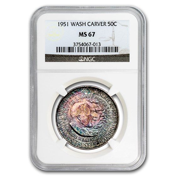 1951 Washington-Carver Half MS-67 NGC 1951 Washington-Carver Half MS-67 NGC