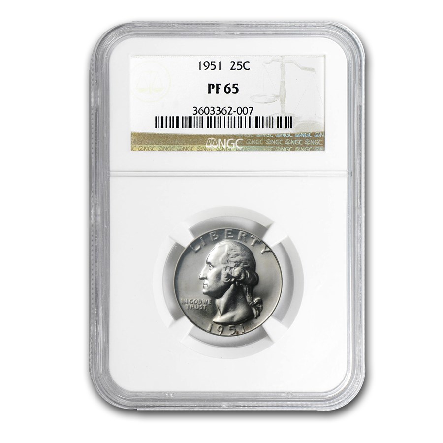 1951 Washington Quarter PF-65 NGC