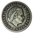 1952-1970 Netherlands Antilles Silver 1 Gulden VF-XF