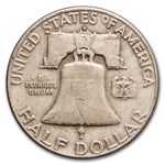 1952-D Franklin Half Dollar 20-Coin Roll Avg Circ