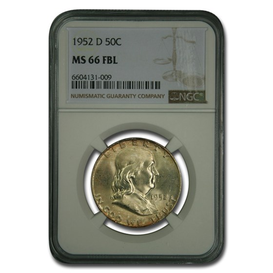 1952-D Franklin Half Dollar MS-66 NGC (FBL) 1952-D Franklin Half Dollar MS-66 NGC (FBL)