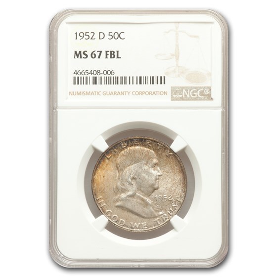 1952-D Franklin Half Dollar MS-67 NGC (FBL) 1952-D Franklin Half Dollar MS-67 NGC (FBL)