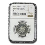 1952-D Germany Silver 5 Mark Museum MS-61 NGC