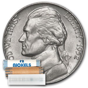 1952-D Jefferson Nickel 40-Coin Roll BU 1952-D Jefferson Nickel 40-Coin Roll BU