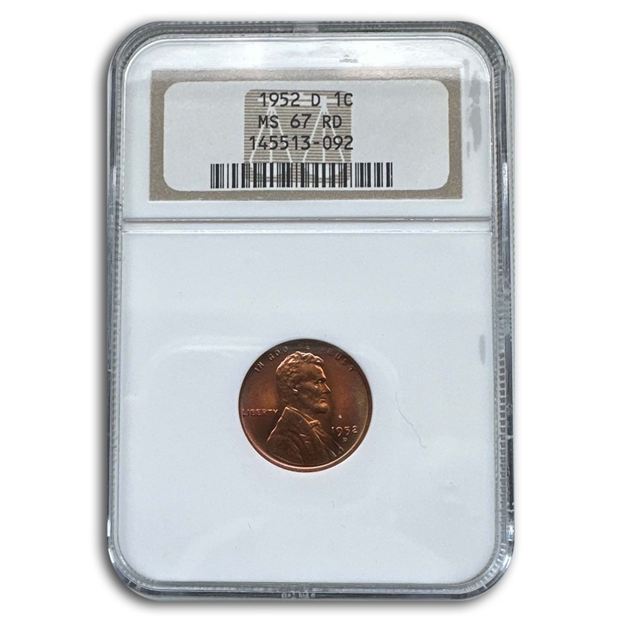 1952-D Lincoln Cent MS-67 NGC (Red)