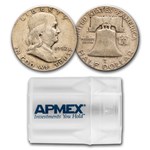 1952 Franklin Half Dollar 20-Coin Roll Avg Circ