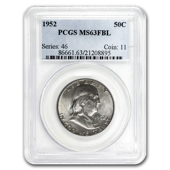 1952 Franklin Half Dollar MS-63 PCGS (FBL) 1952 Franklin Half Dollar MS-63 PCGS (FBL)