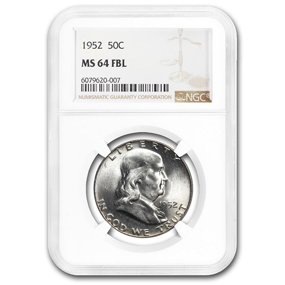 1952 Franklin Half Dollar MS-64 NGC (FBL) 1952 Franklin Half Dollar MS-64 NGC (FBL)