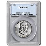 1952 Franklin Half Dollar MS-64 PCGS