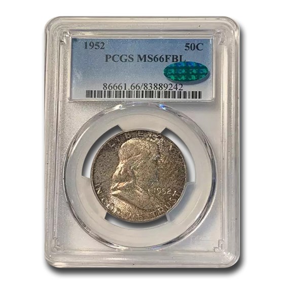 1952 Franklin Half Dollar MS-66 PCGS CAC (FBL) 1952 Franklin Half Dollar MS-66 PCGS CAC (FBL)