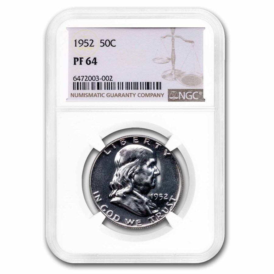 1952 Franklin Half Dollar PF-64 NGC