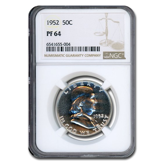 1952 Franklin Half Dollar PF-64 NGC 1952 Franklin Half Dollar PF-64 NGC