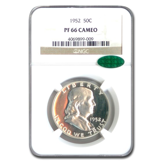 1952 Franklin Half Dollar PF-66 Cameo NGC CAC 1952 Franklin Half Dollar PF-66 Cameo NGC CAC