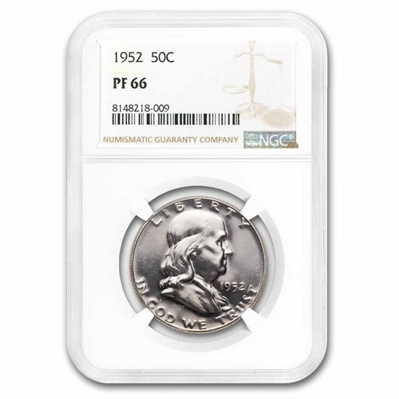 1952 Franklin Half Dollar PF-66 NGC 1952 Franklin Half Dollar PF-66 NGC