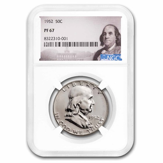 1952 Franklin Half Dollar PF-67 NGC 1952 Franklin Half Dollar PF-67 NGC