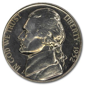 1952 Jefferson Nickel Gem Proof 1952 Jefferson Nickel Gem Proof