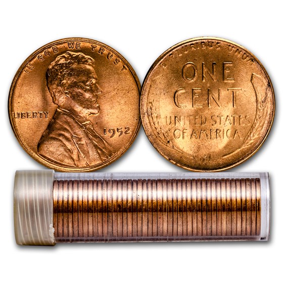 1952 Lincoln Cent 50-Coin Roll BU 1952 Lincoln Cent 50-Coin Roll BU