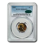 1952 Lincoln Cent MS-66 PCGS CAC (Red)