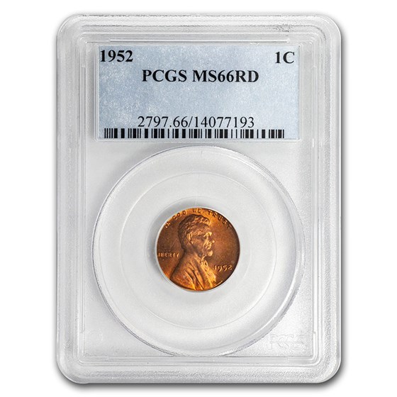 1952 Lincoln Cent MS-66 PCGS (Red) 1952 Lincoln Cent MS-66 PCGS (Red)