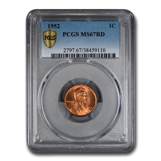 1952 Lincoln Cent MS-67 PCGS (Red) 1952 Lincoln Cent MS-67 PCGS (Red)