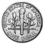 1952 Roosevelt Dime 50-Coin Roll BU