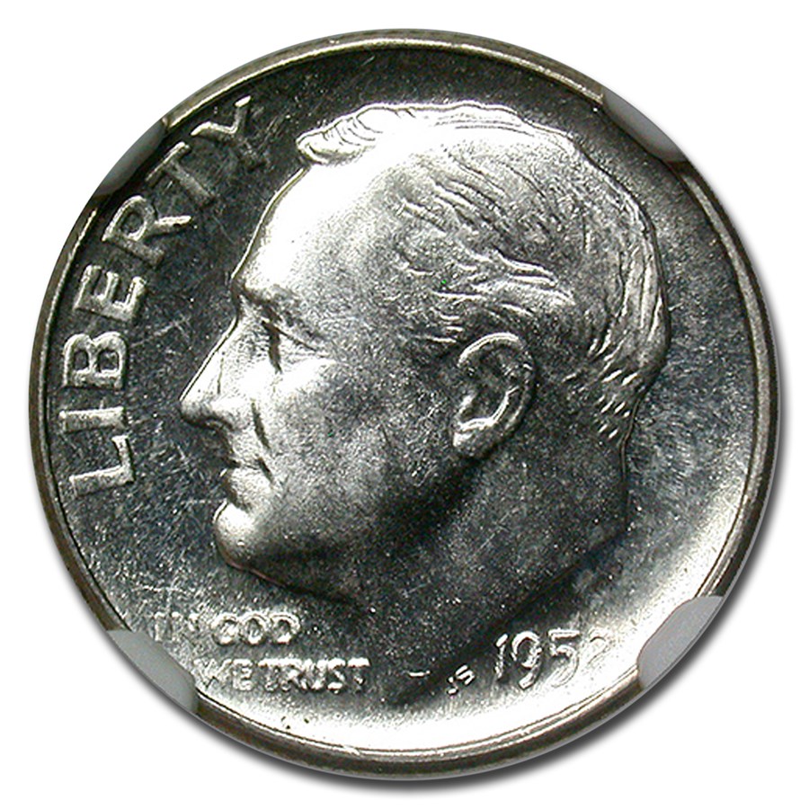 1952 Roosevelt Dime MS-66 NGC (PL)