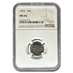 1952 Roosevelt Dime MS-66 NGC