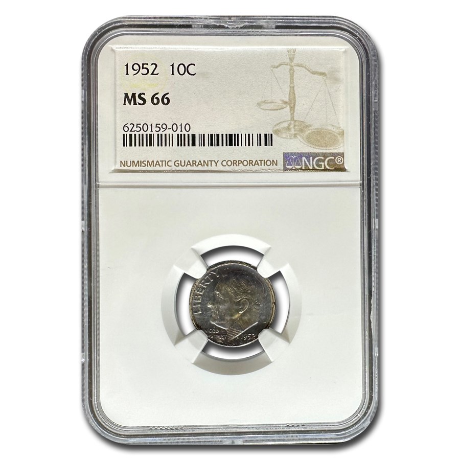 1952 Roosevelt Dime MS-66 NGC