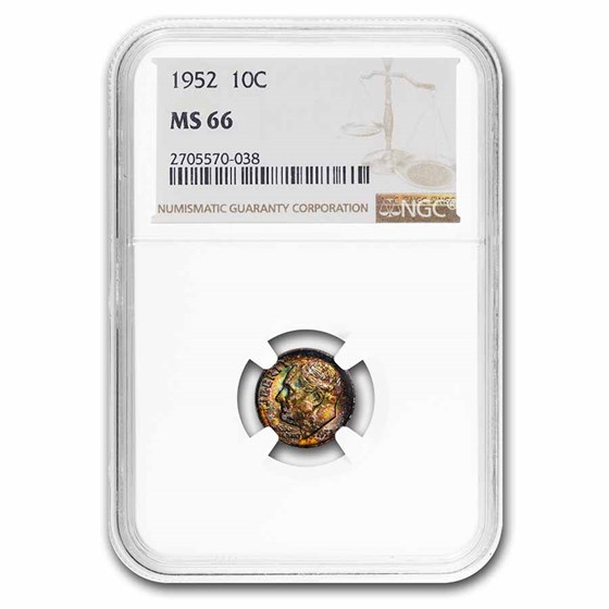 1952 Roosevelt Dime MS-66 NGC