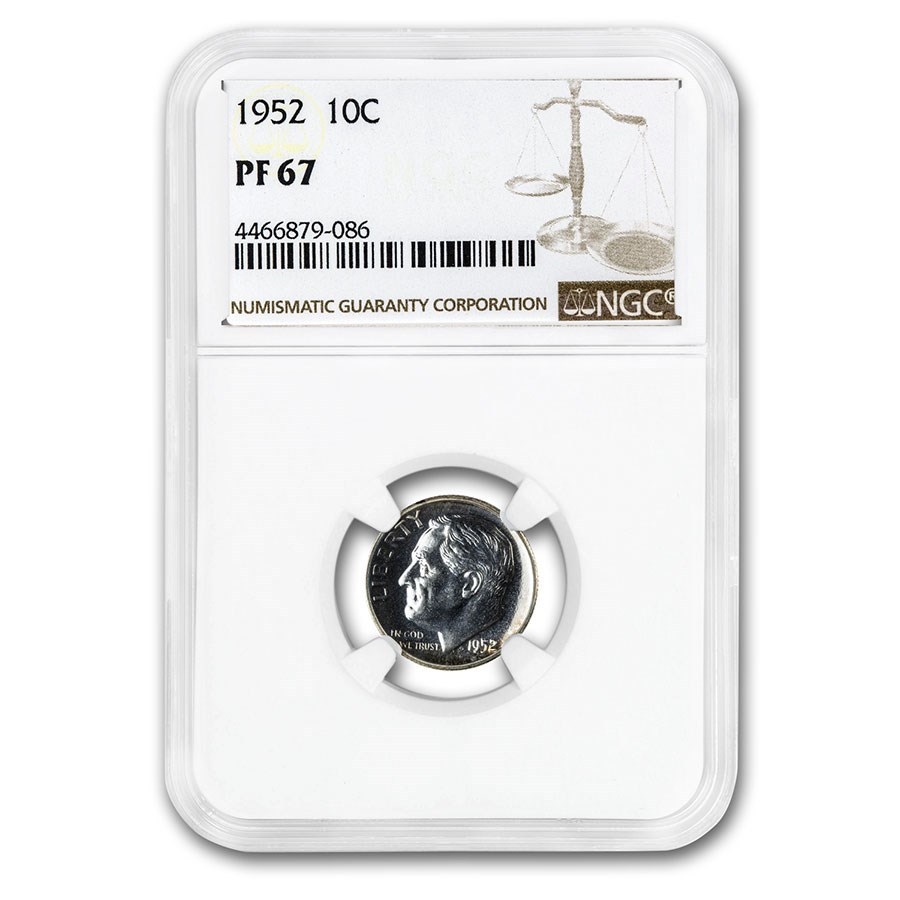 1952 Roosevelt Dime PF-67 NGC