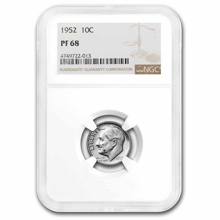 1952 Roosevelt Dime PF-68 NGC