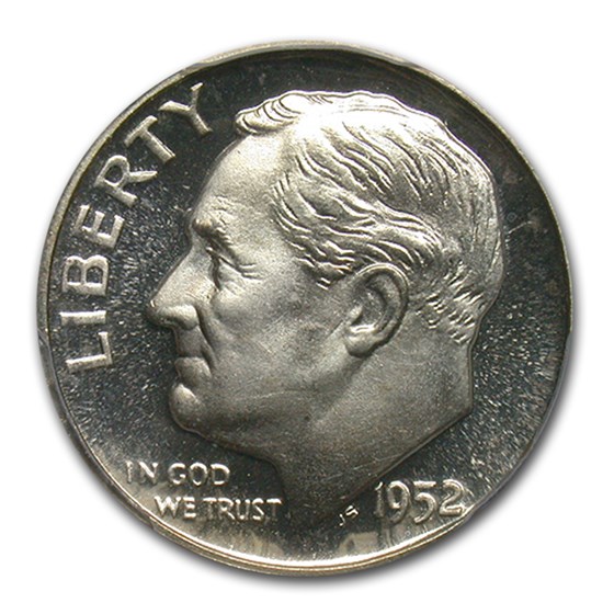 1952 Roosevelt Dime PR-66 Cameo PCGS 1952 Roosevelt Dime PR-66 Cameo PCGS