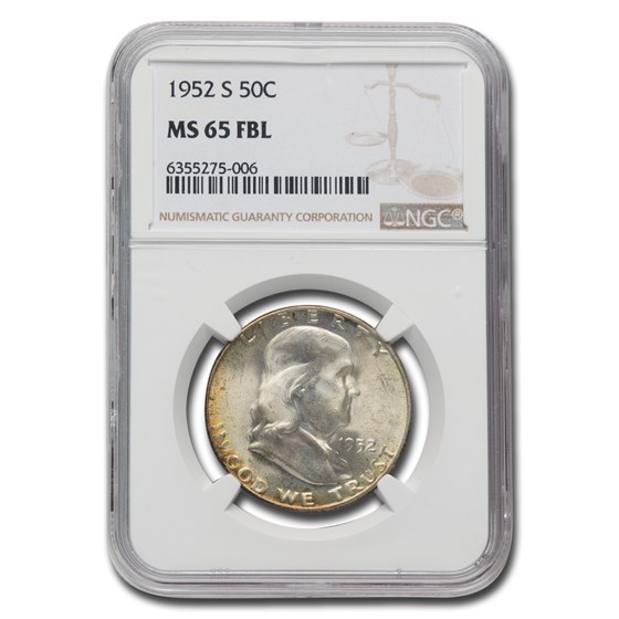 1952-S Franklin Half Dollar MS-64 NGC (FBL) 1952-S Franklin Half Dollar MS-64 NGC (FBL)