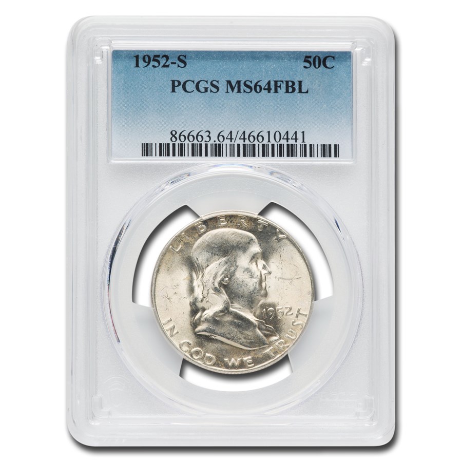 1952-S Franklin Half Dollar MS-64 PCGS (FBL)