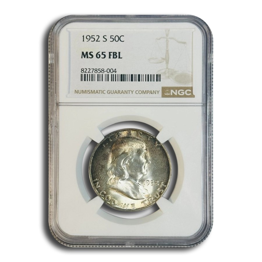 1952-S Franklin Half Dollar MS-65 NGC (FBL)