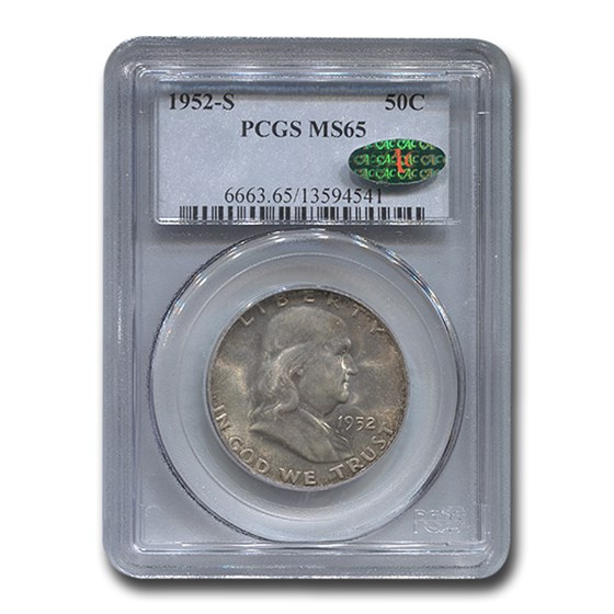 1952-S Franklin Half Dollar MS-65 PCGS CAC 1952-S Franklin Half Dollar MS-65 PCGS CAC