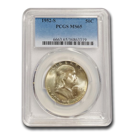 1952-S Franklin Half Dollar MS-65 PCGS 1952-S Franklin Half Dollar MS-65 PCGS