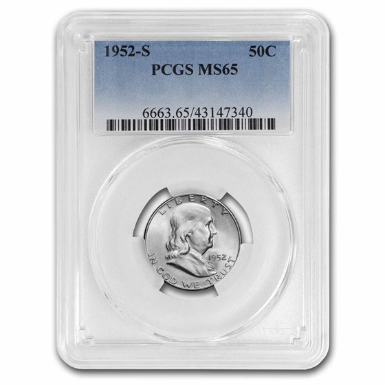 1952-S Franklin Half Dollar MS-65 PCGS