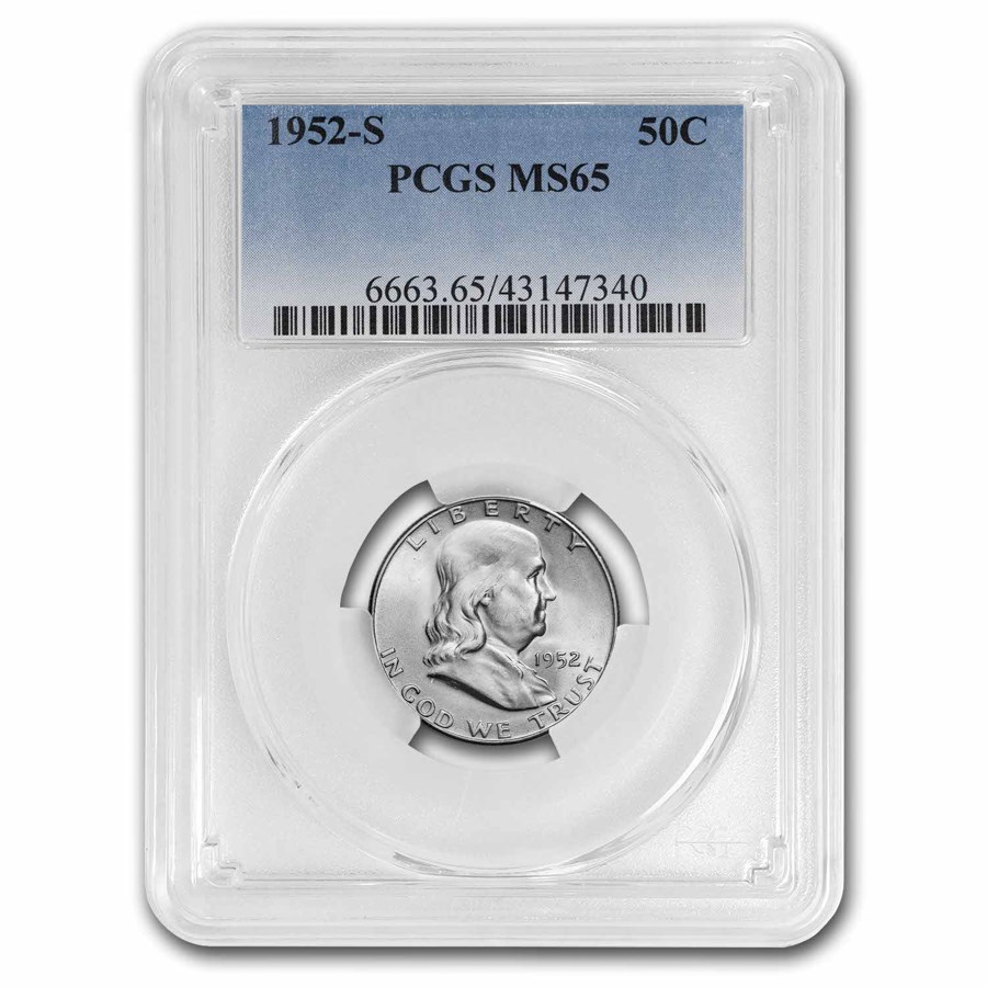 1952-S Franklin Half Dollar MS-65 PCGS