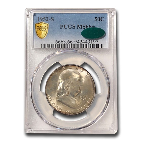 1952-S Franklin Half Dollar MS-66+ PCGS CAC 1952-S Franklin Half Dollar MS-66+ PCGS CAC