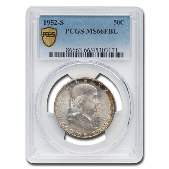 1952-S Franklin Half Dollar MS-66 PCGS (FBL) 1952-S Franklin Half Dollar MS-66 PCGS (FBL)