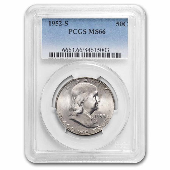 1952-S Franklin Half Dollar MS-66 PCGS
