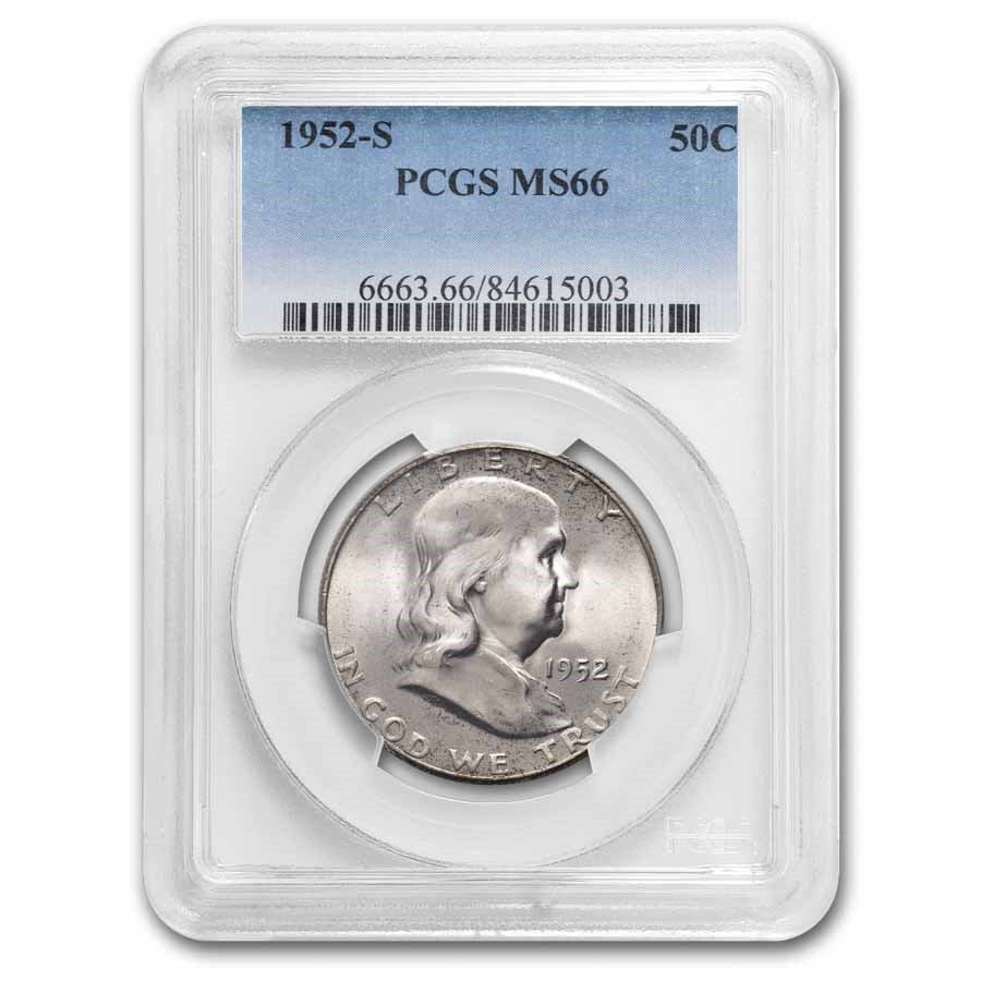 1952-S Franklin Half Dollar MS-66 PCGS