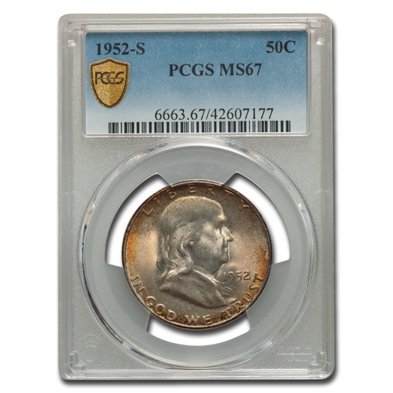 1952-S Franklin Half Dollar MS-67 PCGS 1952-S Franklin Half Dollar MS-67 PCGS