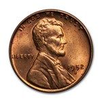 1952-S Lincoln Cent 50-Coin Roll BU