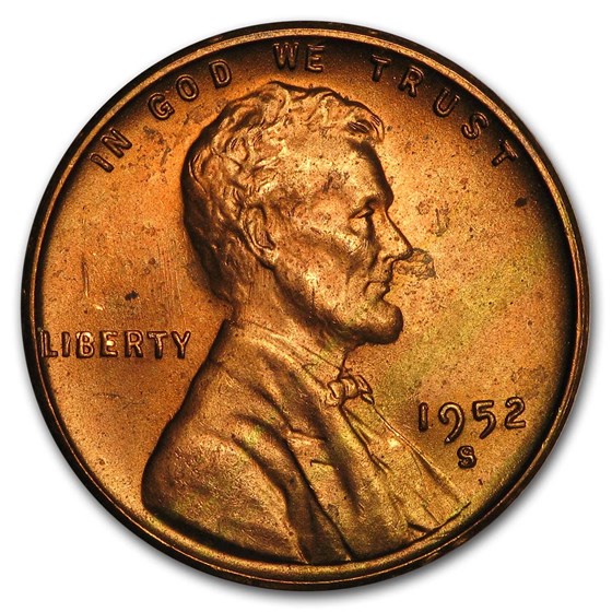 1952-S Lincoln Cent BU (Red)