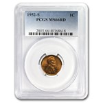 1952-S Lincoln Cent MS-66 PCGS (Red)