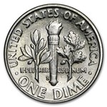 1952-S Roosevelt Dime 50-Coin Roll BU