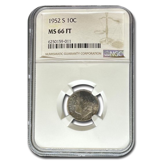 1952-S Roosevelt Dime MS-66 NGC (FT) 1952-S Roosevelt Dime MS-66 NGC (FT)