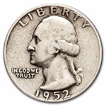 1952-S Washington Quarter 40-Coin Roll Avg Circ